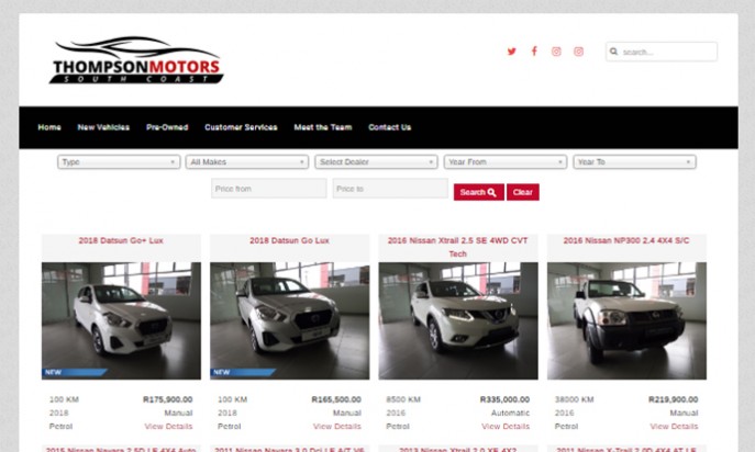 Thompson Motors South Coast by Auto Digital Technologies (Pty) Ltd