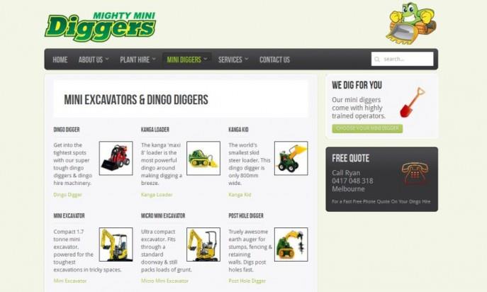 Mighty Mini Diggers Earthmoving And Excavator Services by GWS Desk