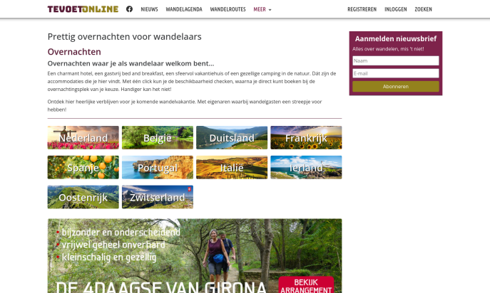 Tevoetonline.nl | De site voor wandelaars by Marc Pliester