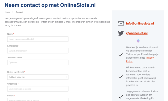 OnlineSlots.nl by Nedlof Ltd