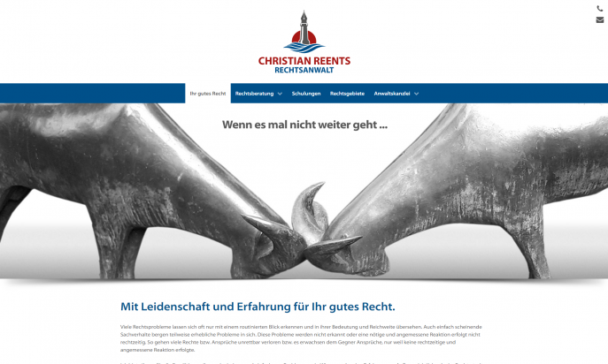 Rechtsanwalt Reents Freiburg by Joomla Spezialist | Jens Wild