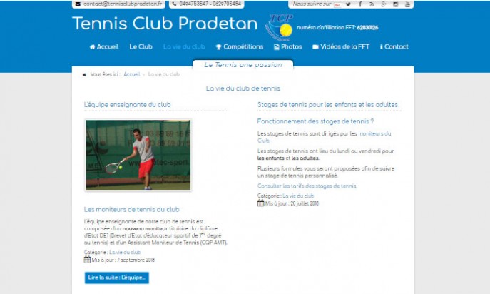 The Tennis Club Pradetan association in the Var by Easy Connect 83