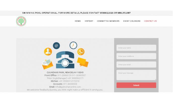 Gulmohar Centre - A Social Club by DELHI WEBSITE STUDIO