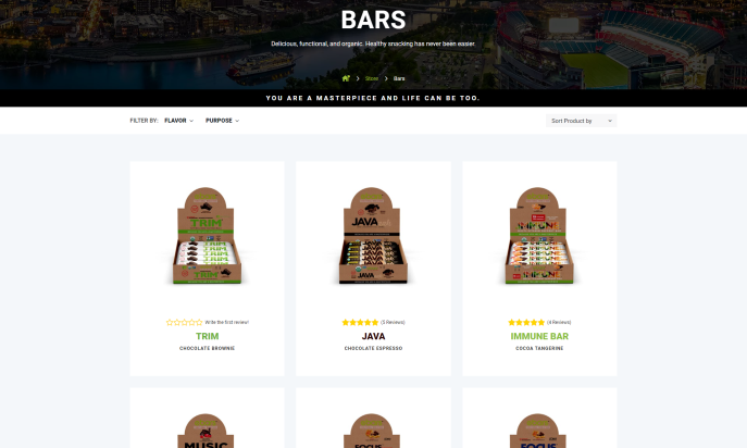 eBars - Functional Whole Food by New Line Web Design