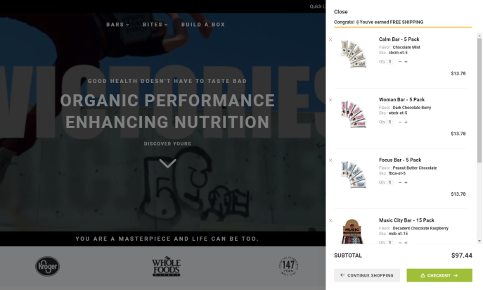 eBars - Functional Whole Food by New Line Web Design