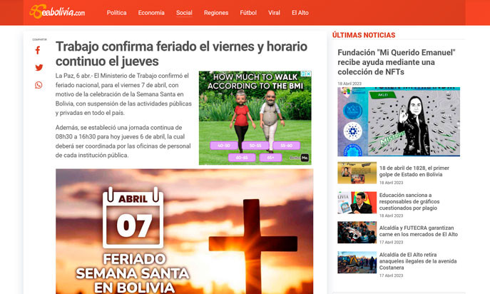 Noticias de Bolivia - EABOLIVIA by EABOLIVIA - EL ALTO